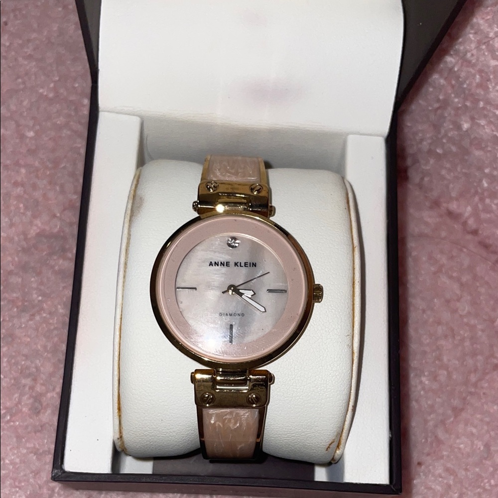 Anne Klein Gold and Blush Watch